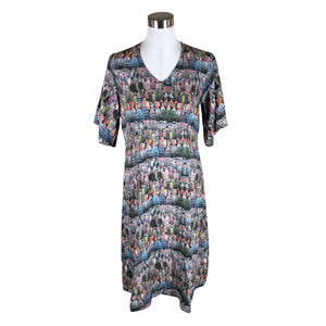 Unisex Culture - Schiffon dress, size 36 - Gray (1)