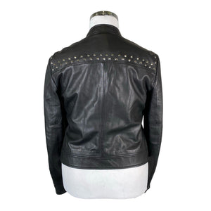 Unisex Sand - Leather jacket, size 42 - Black (2)