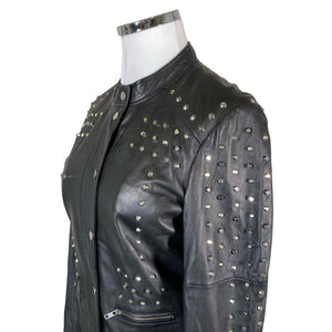 Unisex Sand - Leather jacket, size 42 - Black (3)