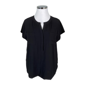 Unisex Milano Italy - Short-sleeved blouse, size 42 - Black (1)