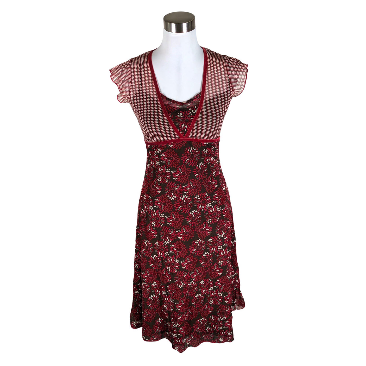 Unisex Mexx - Tricot dress, size 34 - Wine red (1)