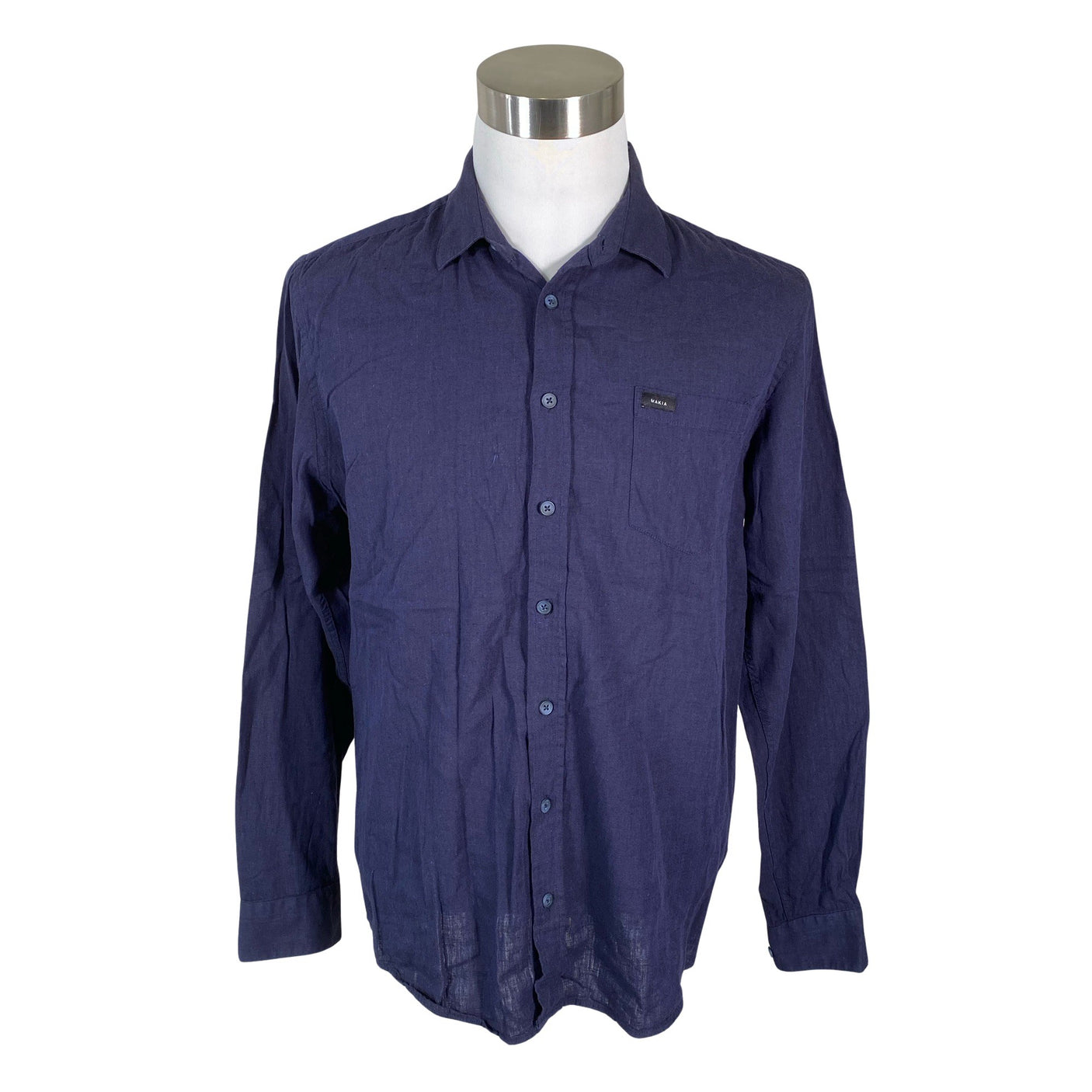 Unisex Makia - Collared shirt, size L - Blue (1)