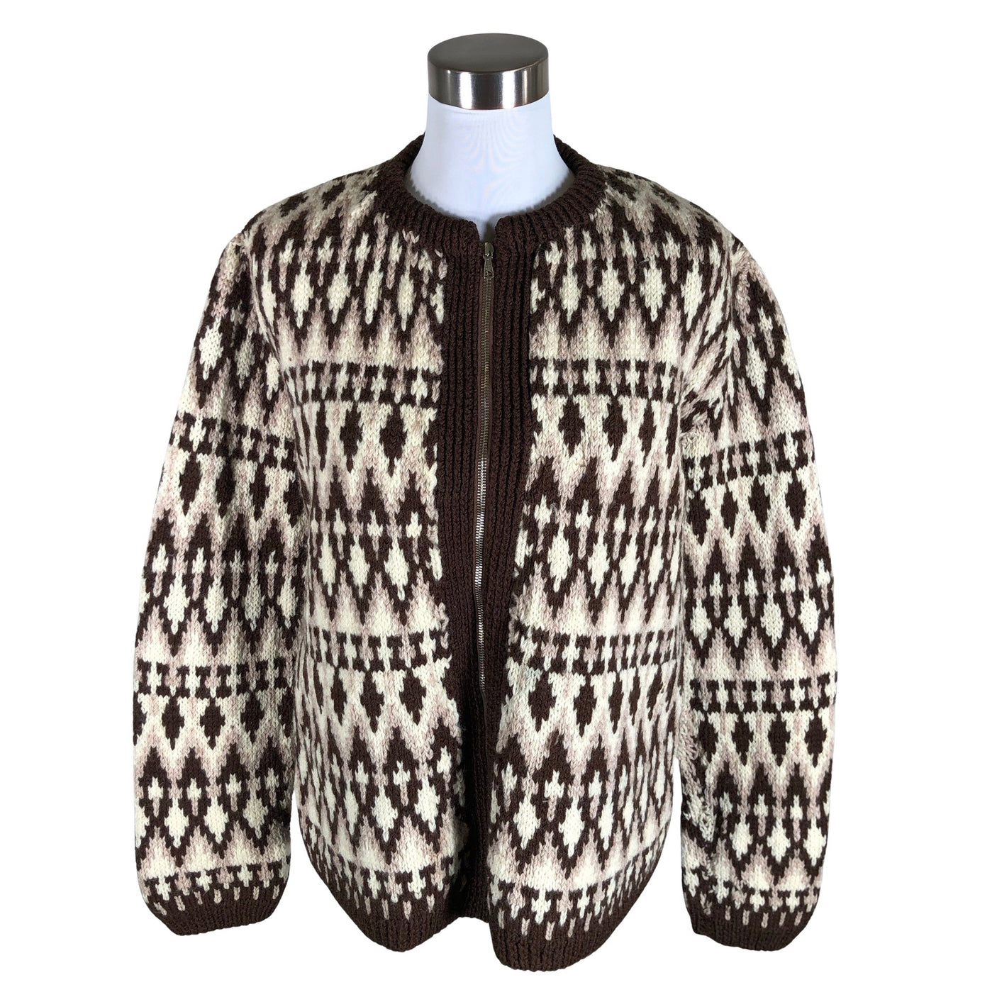 Unisex Handmade - Cardigan, size 40 - Brown (1)