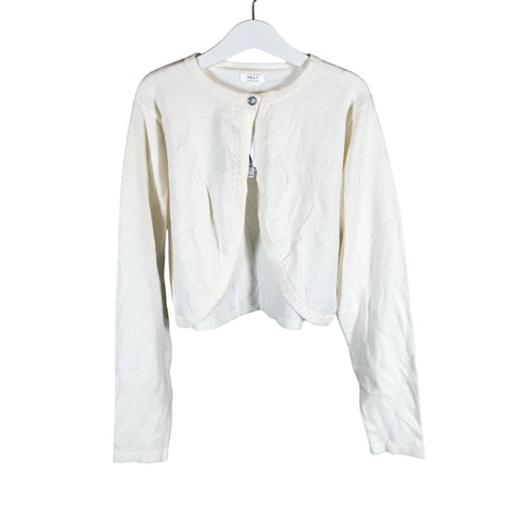 Unisex Next - Knit bolero jacket, size 140 - 146 - Natural white ()