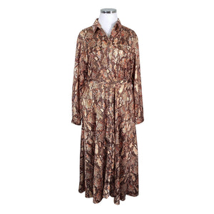 Unisex Karen Millen - Schiffon dress, size 44 - Brown (1)