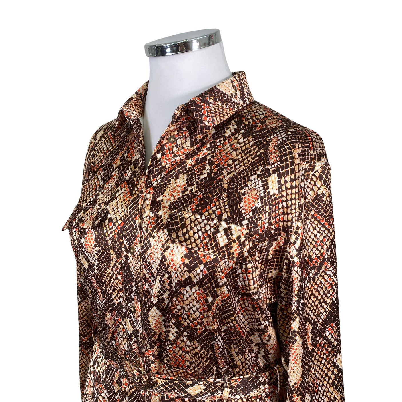 Unisex Karen Millen - Schiffon dress, size 44 - Brown (3)