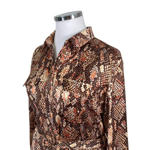 Unisex Karen Millen - Schiffon dress, size 44 - Brown (3)