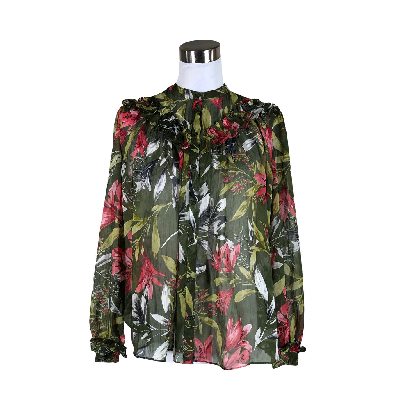 Unisex French Connection - Blouse, size 38 - Green (1)