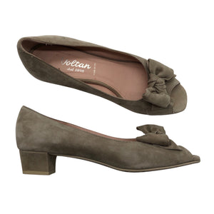 Unisex Voltan - Open toe high heel shoes, size 39 - Brown (1)