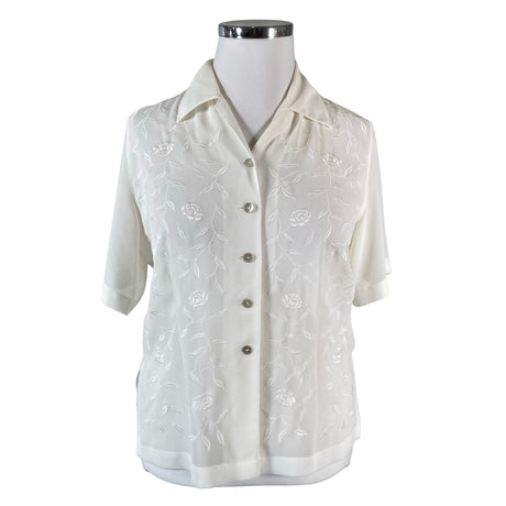 Unisex Duo - Short-sleeved blouse, size 40 - White ()
