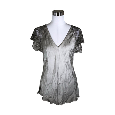 Unisex Bohemiana - Short-sleeved blouse, size 36 - Brown ()