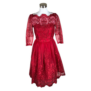 Unisex Chi Chi London - Party dress, size 36 - Red (1)