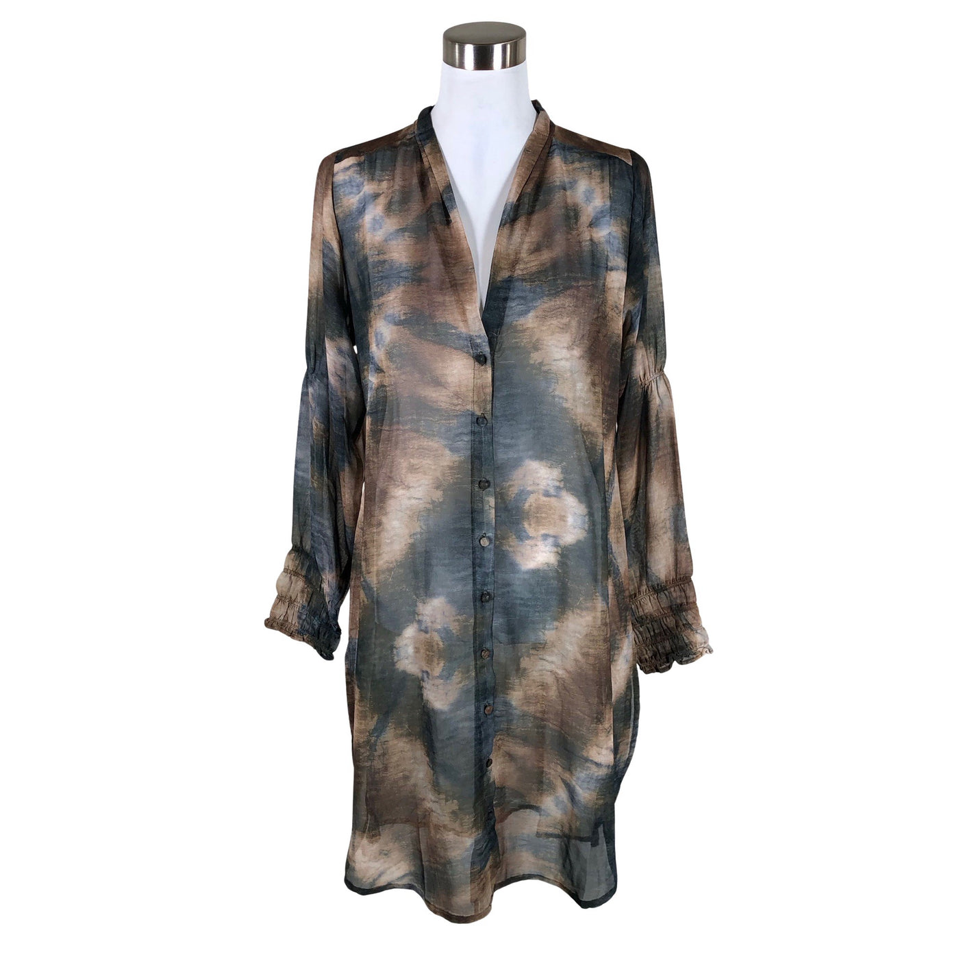 Unisex CC capri collection - Schiffon dress, size 38 - Brown (1)