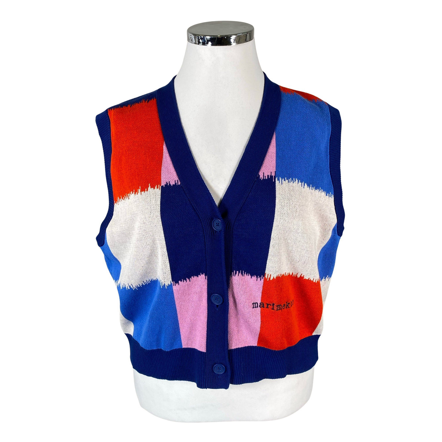 Unisex Marimekko - Knit vest, size 44 - Blue (1)