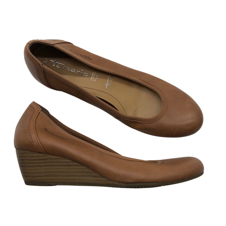 Unisex Tamaris - Wedge heel shoes, size 38 - Brown ()