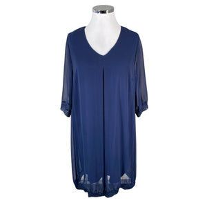 Unisex Sheego - Schiffon dress, size 46 - Blue (1)