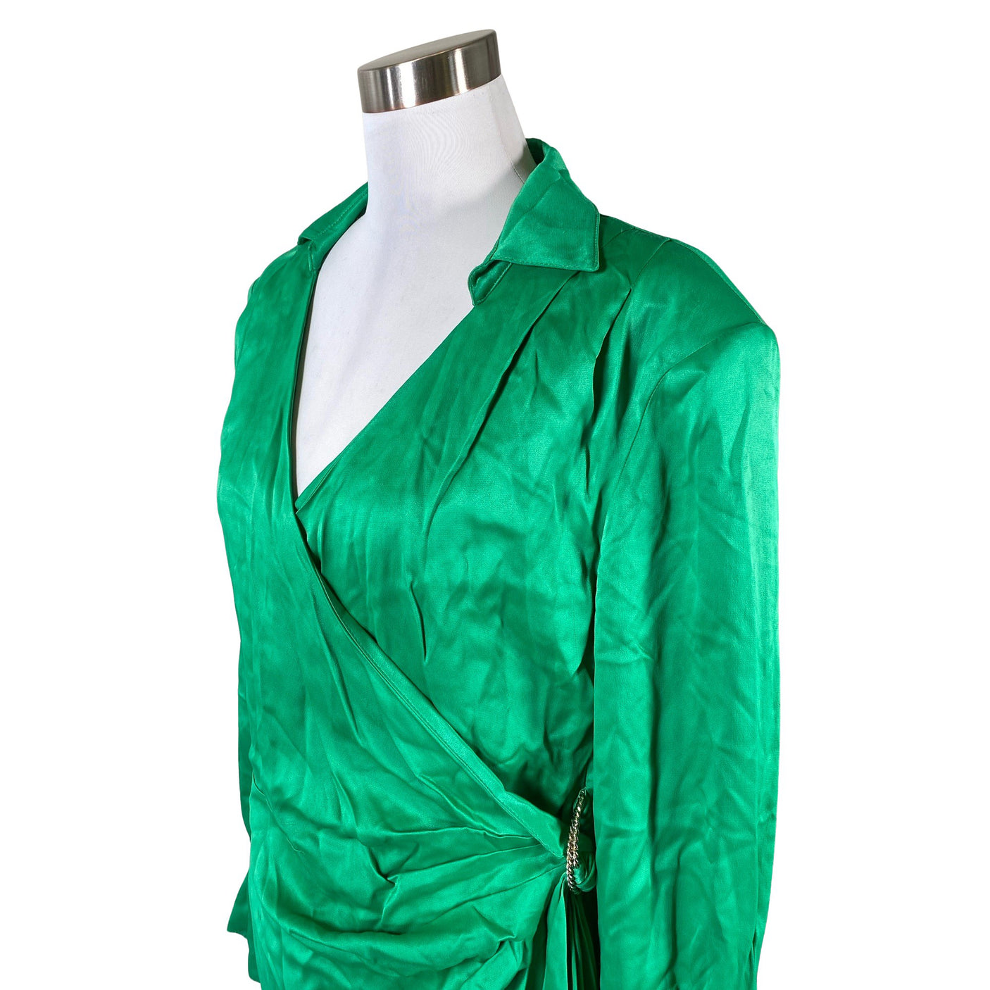 Unisex Karen Millen - Schiffon dress, size 38 - Green (3)