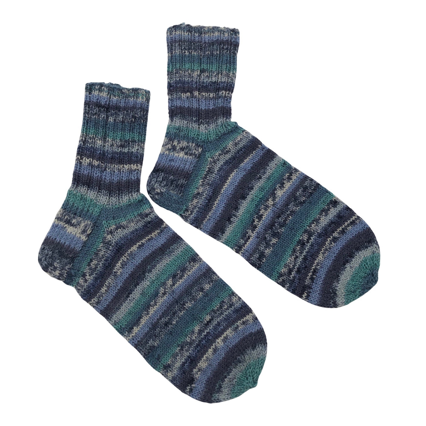 Unisex Handmade - Wool socks, size 40 - Blue (1)