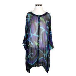 Unisex Angel Circle - Schiffon tunic, size 52 - Blue (1)