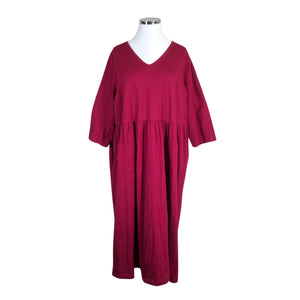 Unisex Ulla Popken - Tricot dress, size 54 - Red (1)