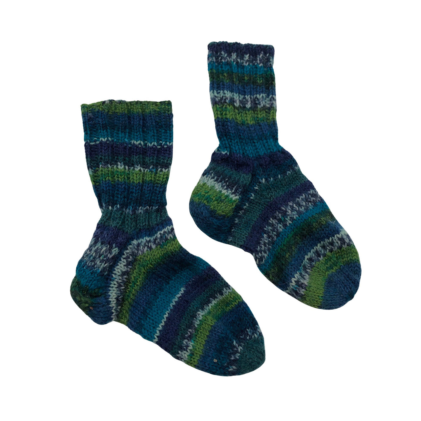 Unisex Handmade - Wool socks, size 27 - Blue (1)