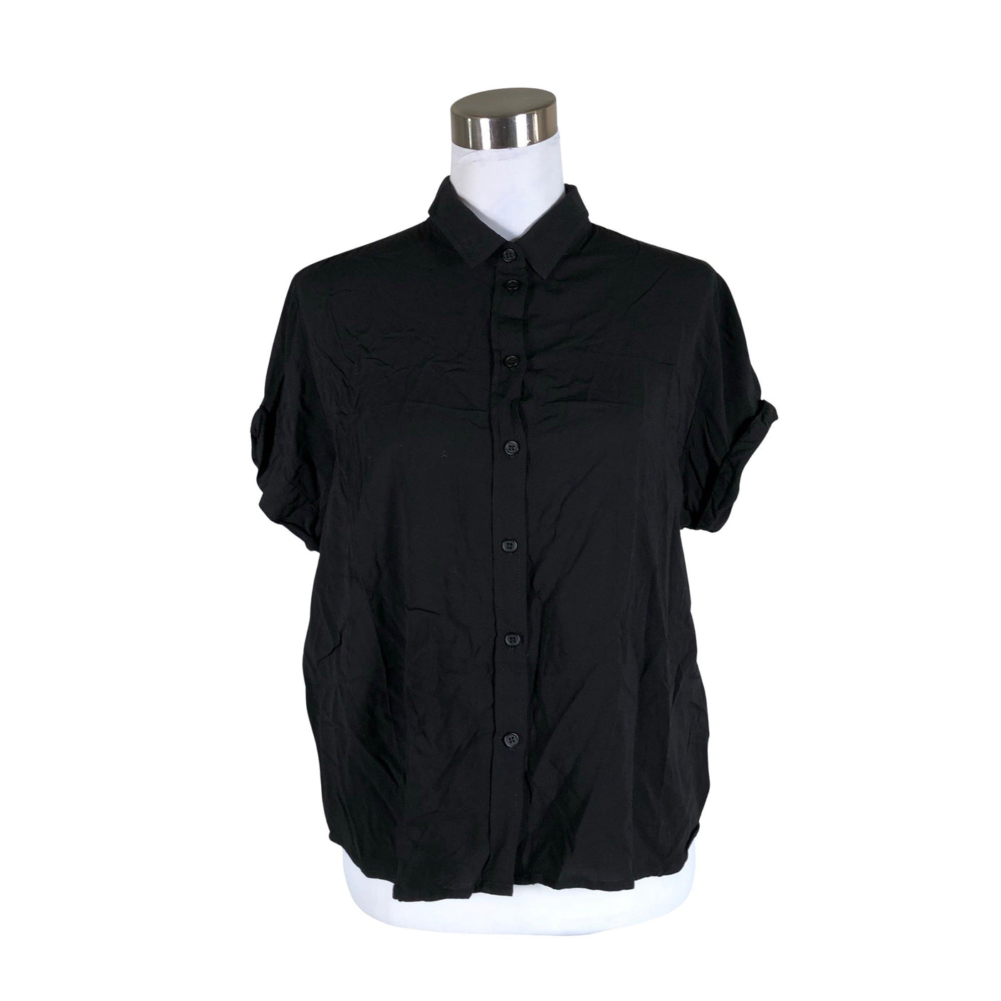 Unisex Samsoe&Samsoe - Short-sleeved blouse, size 40 - Black (1)