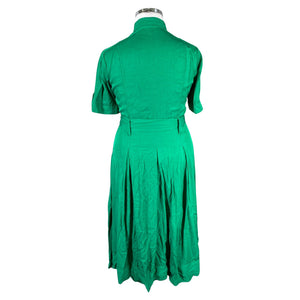 Unisex Karen Millen - Schiffon dress, size 42 - Green (2)