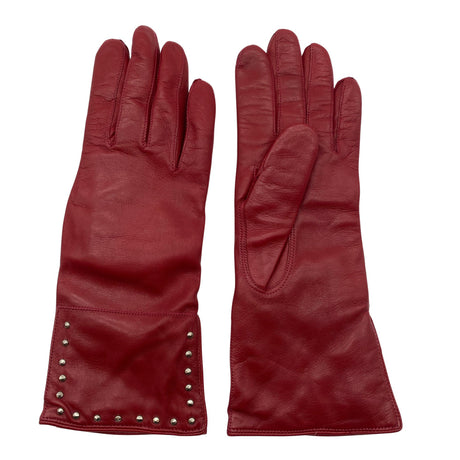 Unisex Sauso - Leather gloves, size No size - Red ()