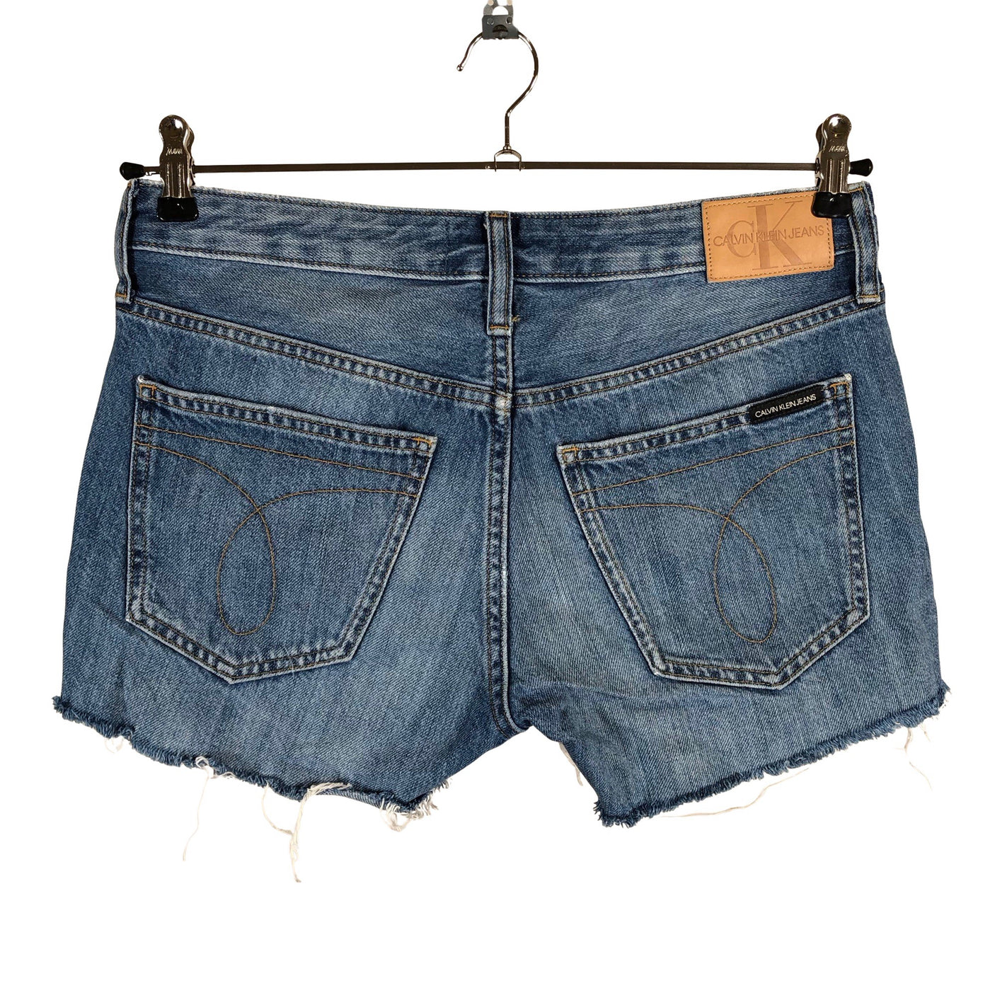 Unisex Calvin Klein Jeans - Denim shorts, size W27 - Blue (2)
