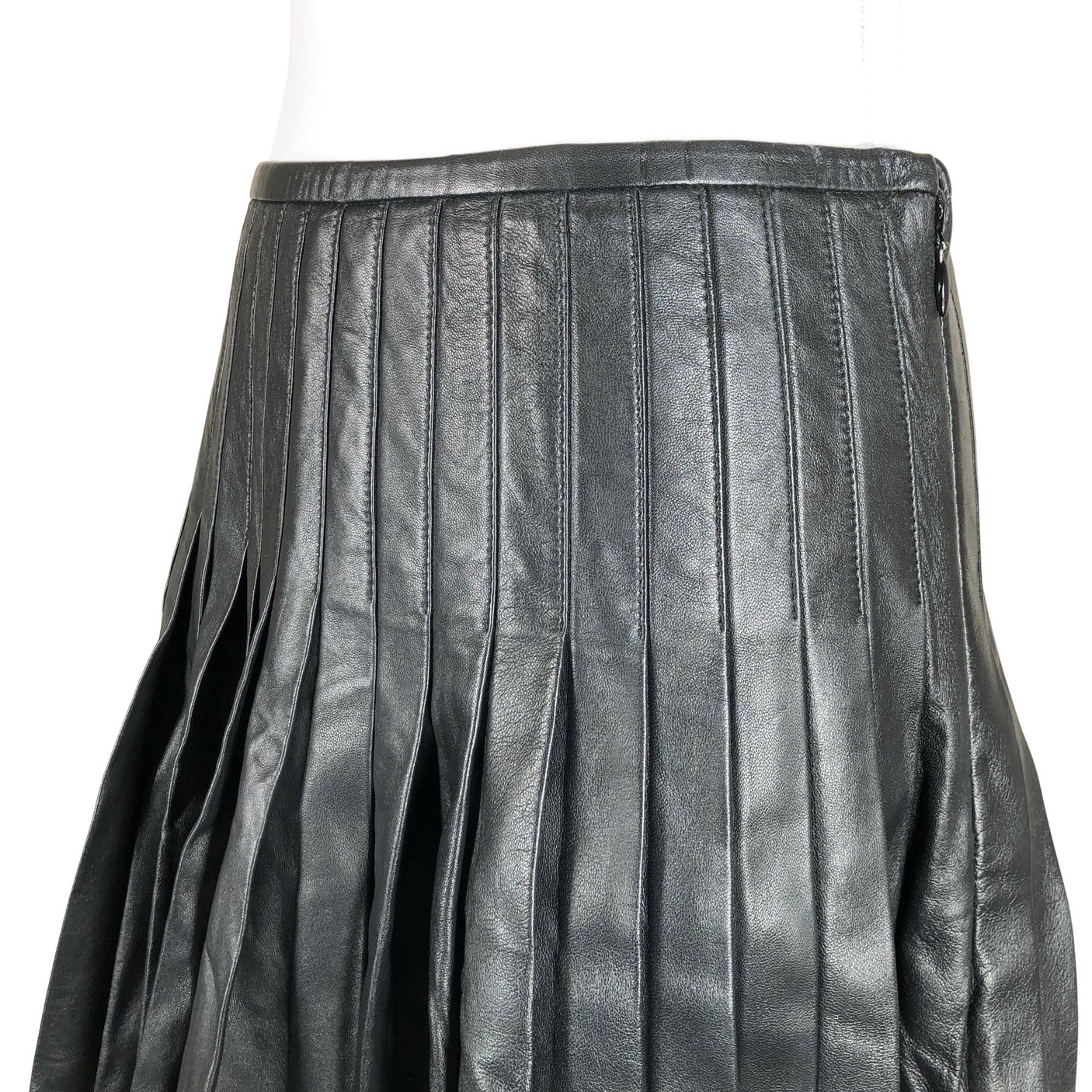Unisex Polo Ralph Lauren - Leather skirt, size 36 - Black (3)