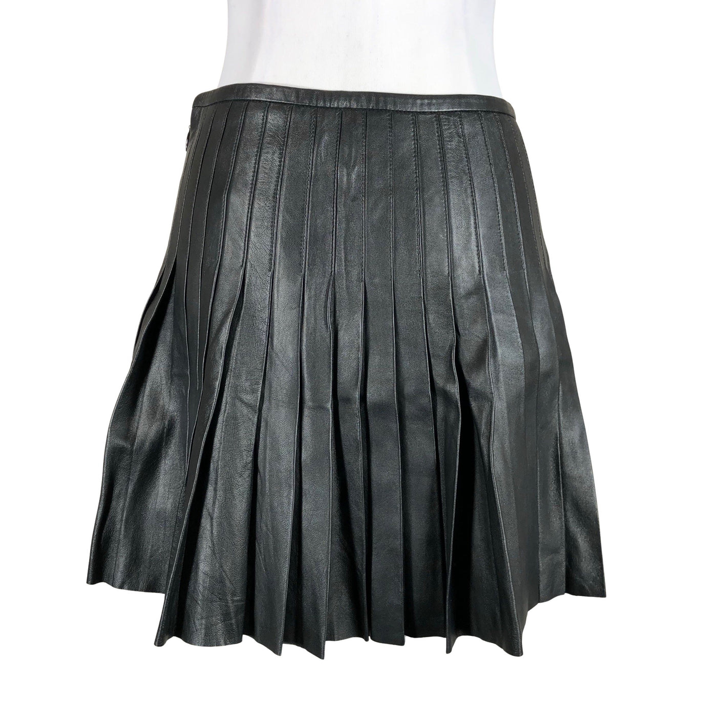 Unisex Polo Ralph Lauren - Leather skirt, size 36 - Black (2)