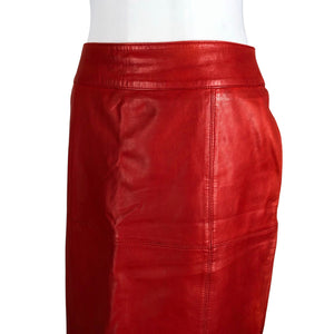 Unisex Andiata - Leather skirt, size 36 - Red (3)