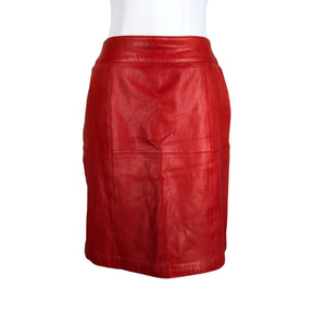 Unisex Andiata - Leather skirt, size 36 - Red (1)