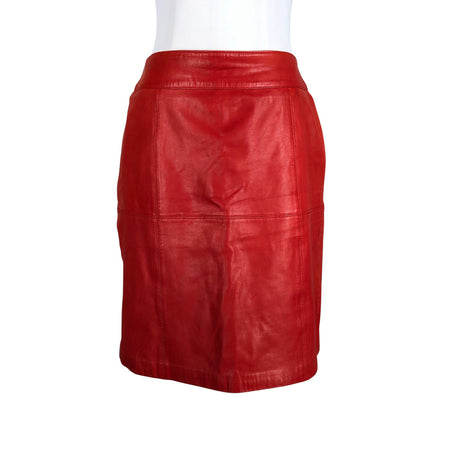 Unisex Andiata - Leather skirt, size 36 - Red ()