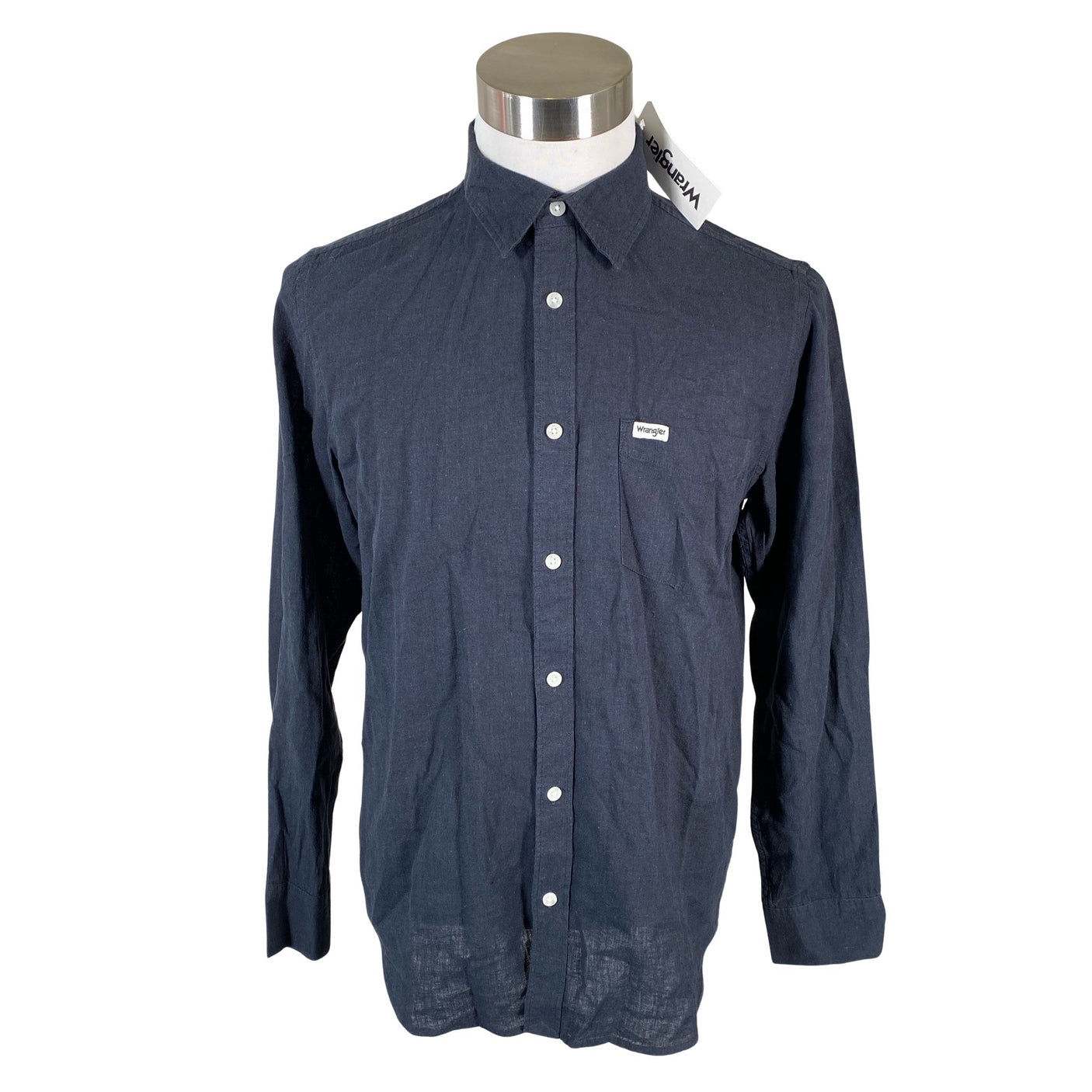 Unisex Wrangler - Collared shirt, size M - Blue (1)