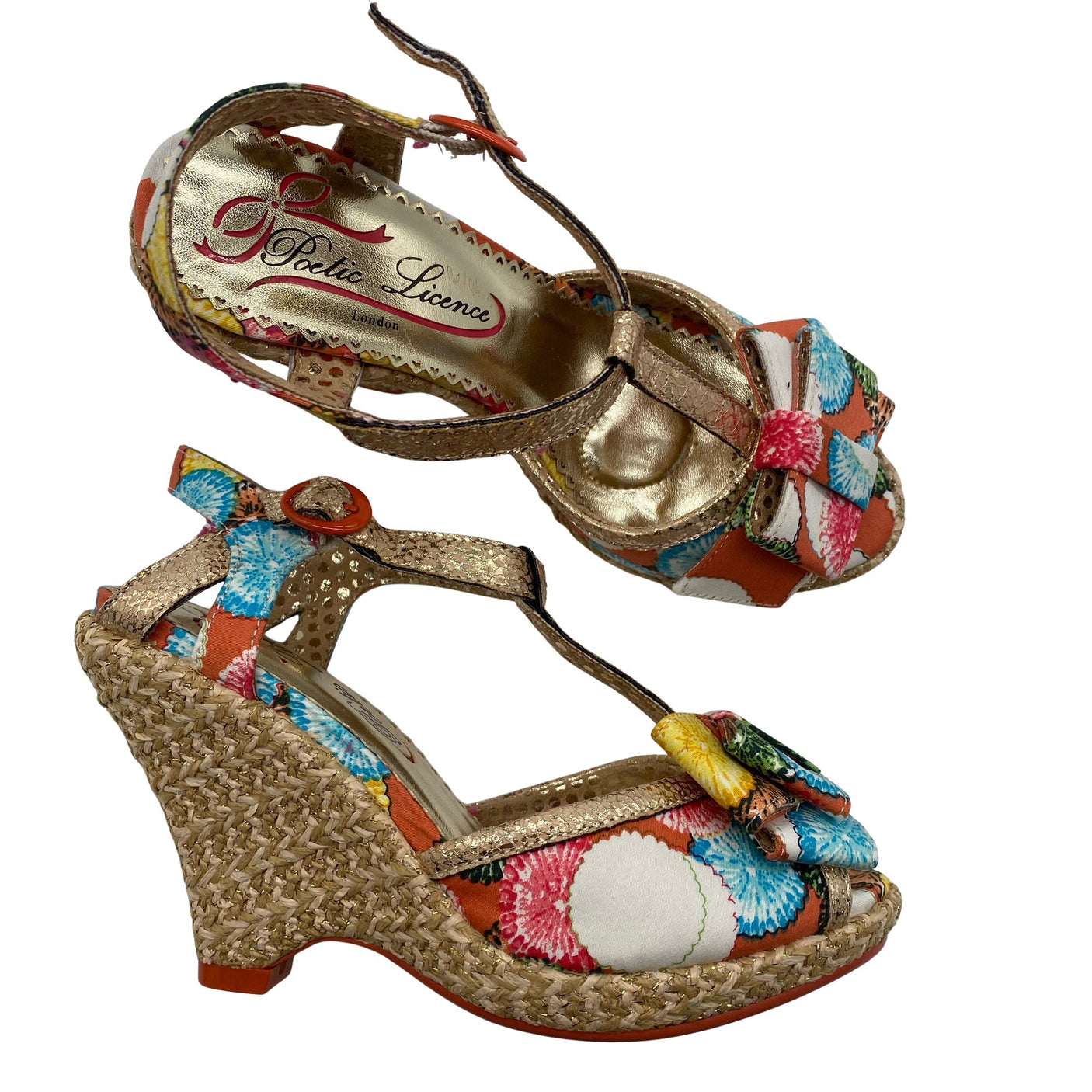 Unisex Poetic Licence - Wedge sandals, size 37 - Orange (1)