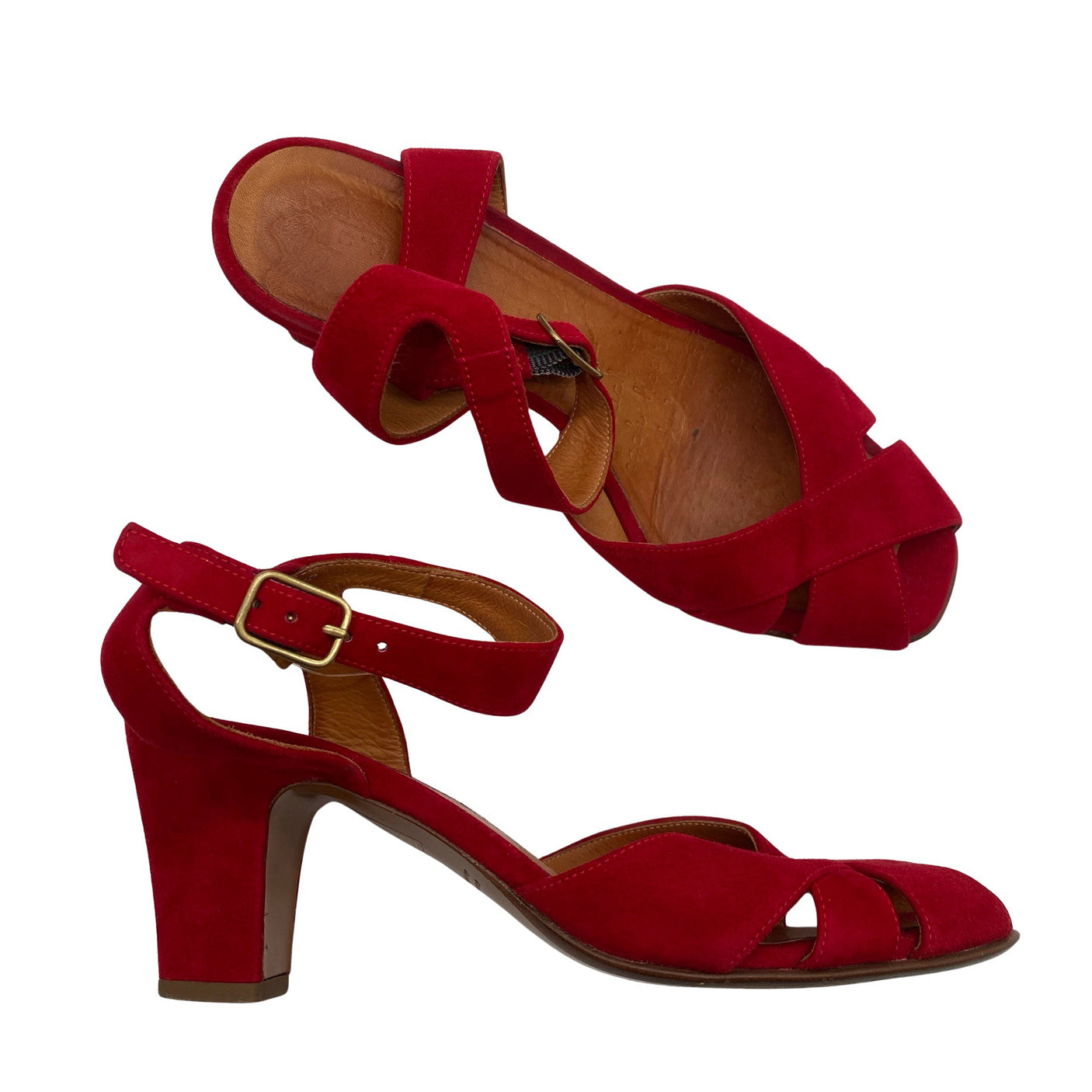 Unisex Chie Mihara - Heeled sandals, size 37 - Red (1)