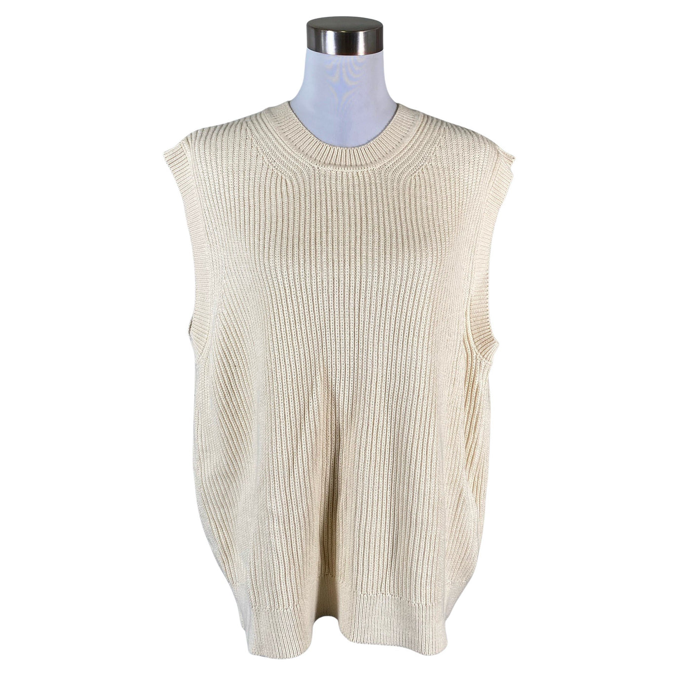 Unisex Samsoe&Samsoe - Knit vest, size 38 - Natural white (1)