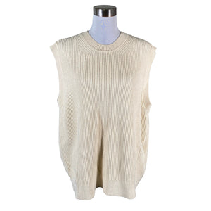 Unisex Samsoe&Samsoe - Knit vest, size 38 - Natural white (1)