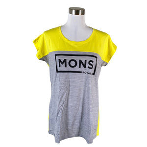 Unisex Mons Royale - Sports shirt, short sleeve, size 40 - Yellow (1)