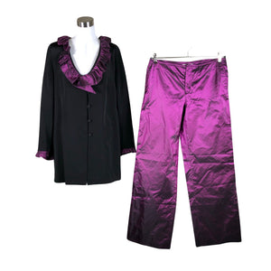 Unisex Yves Saint Laurent - Party trousers, size 38 - Violet (1)