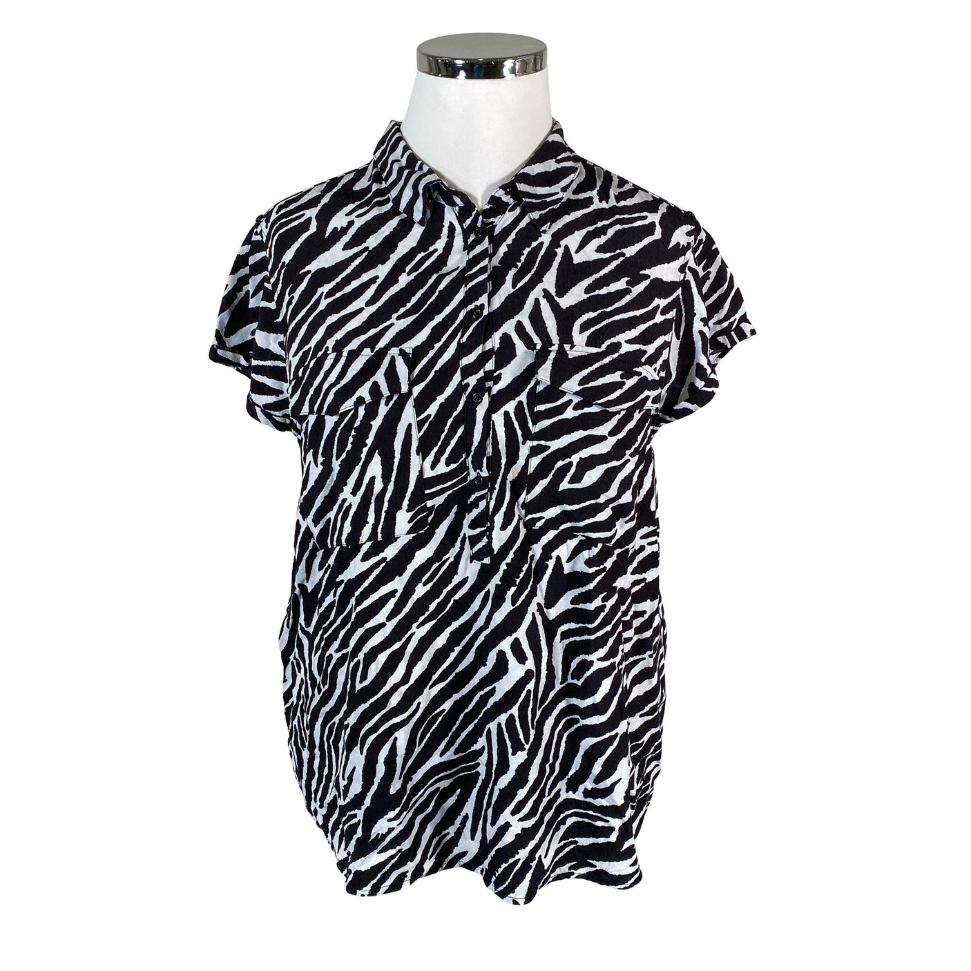 Unisex Comma - Short-sleeved blouse, size 44 - Black (1)