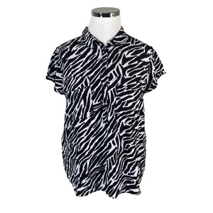 Unisex Comma - Short-sleeved blouse, size 44 - Black (1)