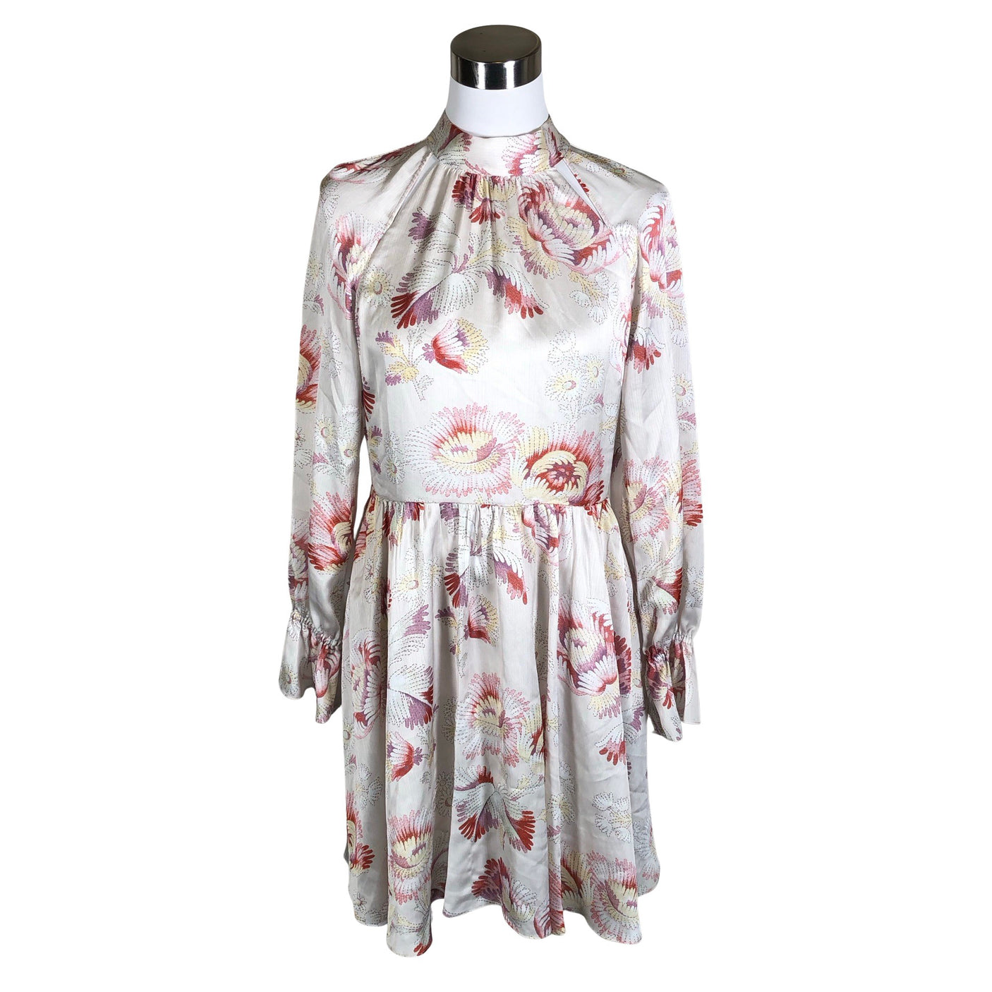 Unisex Ted Baker - Schiffon dress, size 38 - Natural white (1)