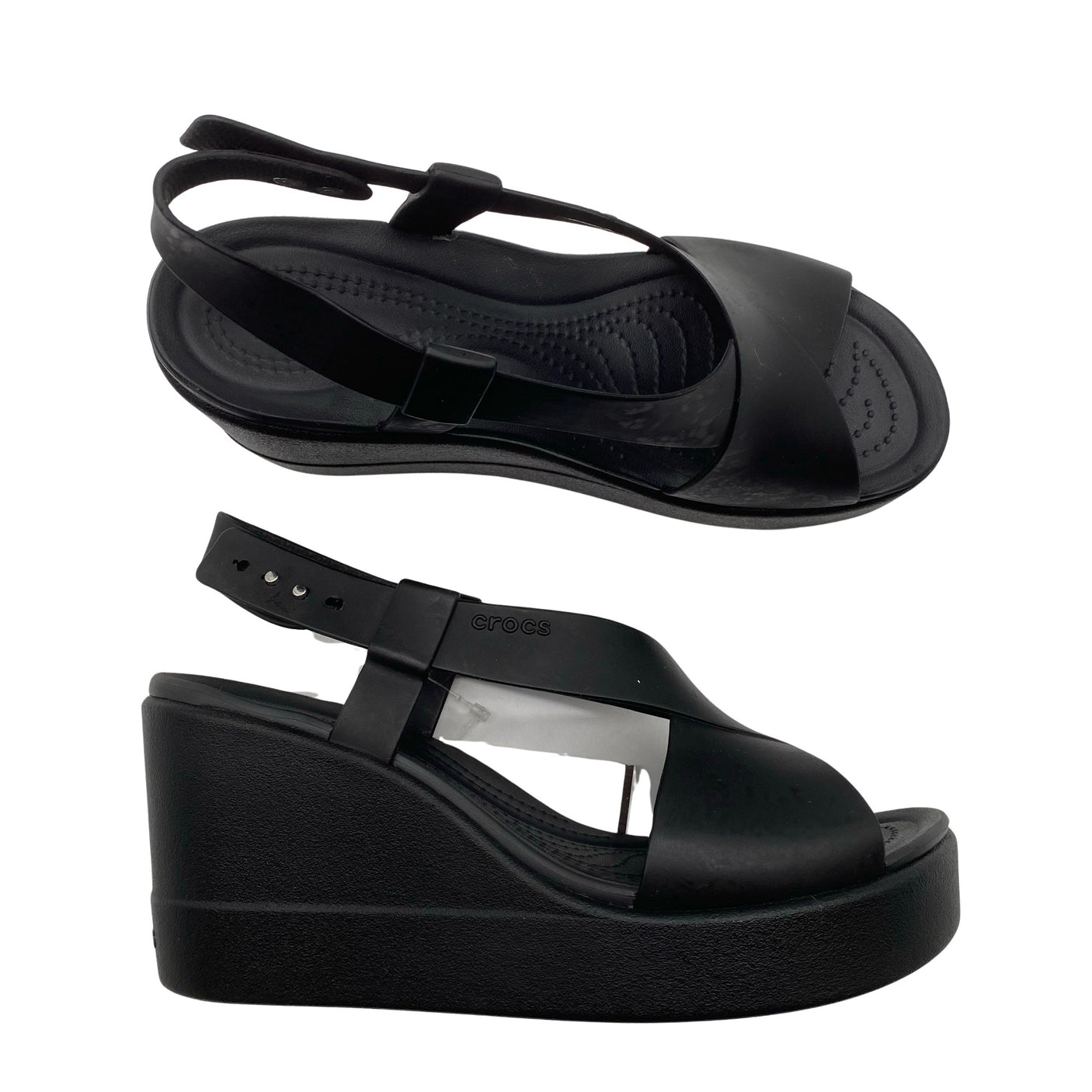 Unisex Crocs - Wedge sandals, size 39 - Black (1)