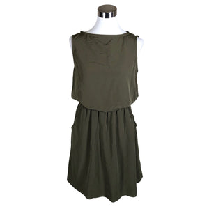 Unisex Ayani - Schiffon dress, size 38 - Green (1)