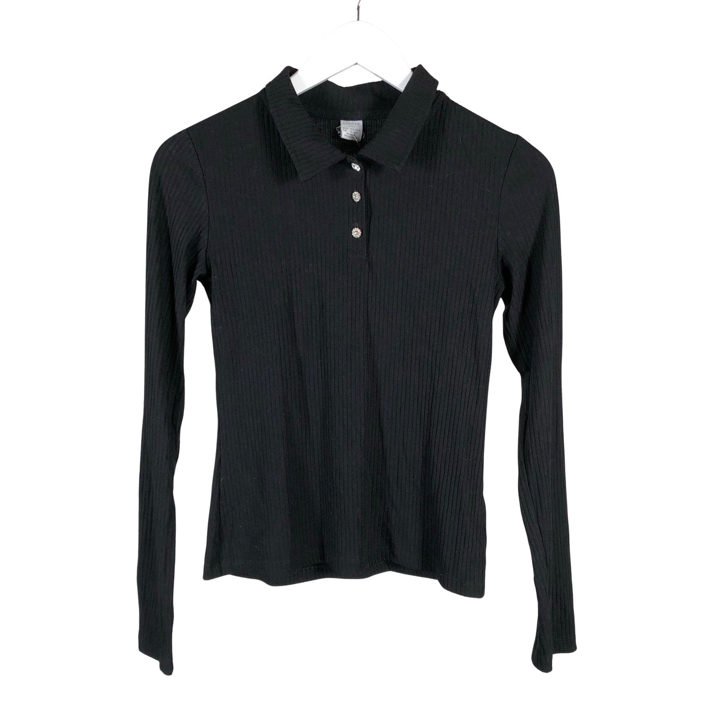 Unisex Lindex - Tricot shirt, size 158 - 164 - Black (1)