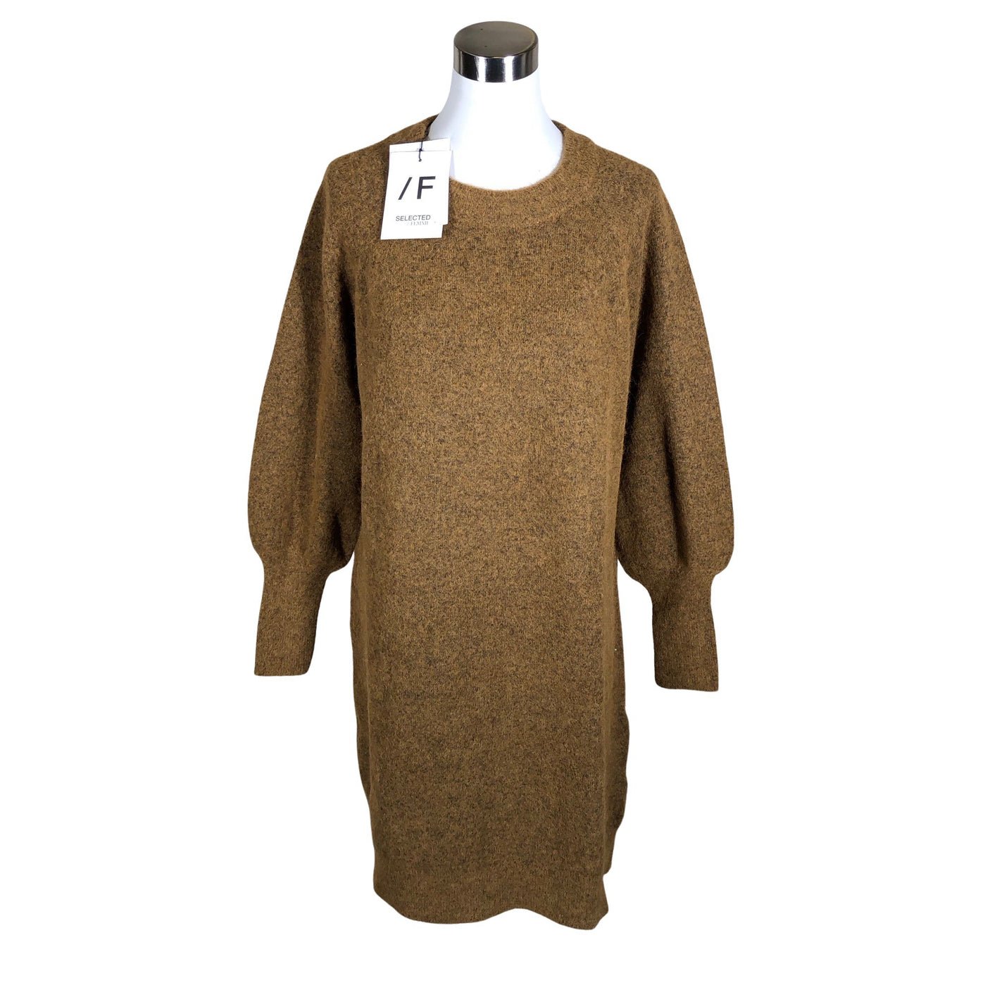 Unisex Selected - Knit dress, size 40 - Brown (1)