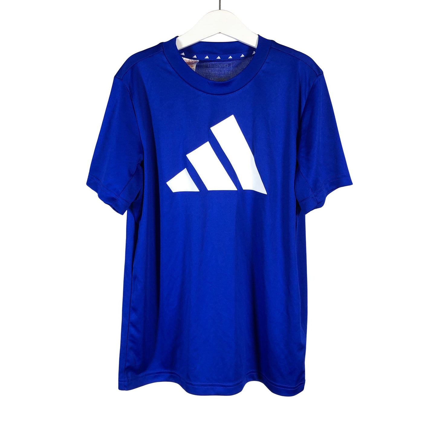 Unisex Adidas - Sports shirt, short sleeve, size 146 - 152 - Blue (1)