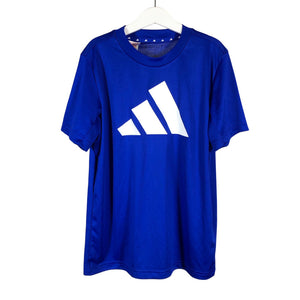 Unisex Adidas - Sports shirt, short sleeve, size 146 - 152 - Blue (1)
